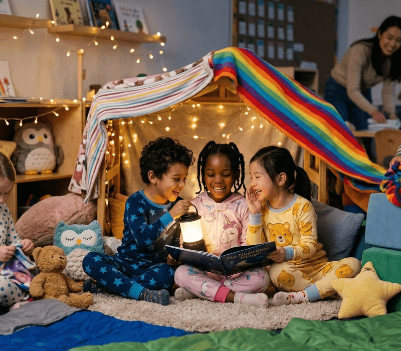 Pierwsze nocowanie poza domem - piżama party w przedszkolu okazją do nauki samodzielności i budowania więzi z rówieśnikami