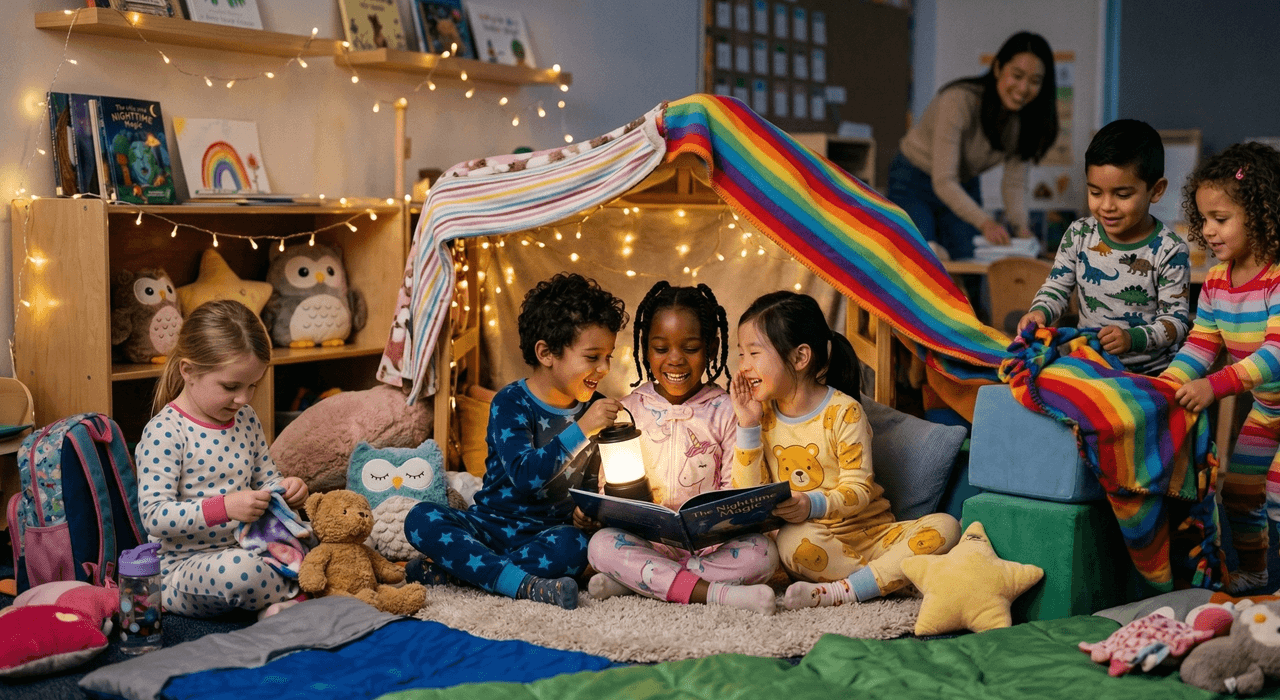 Pierwsze nocowanie poza domem - piżama party w przedszkolu okazją do nauki samodzielności i budowania więzi z rówieśnikami