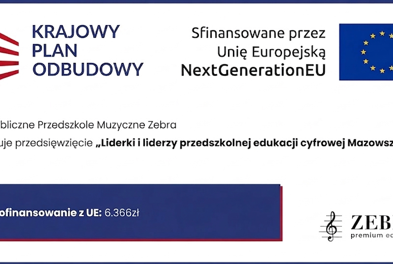 Przedszkole Zebra Dofinansowanie UE